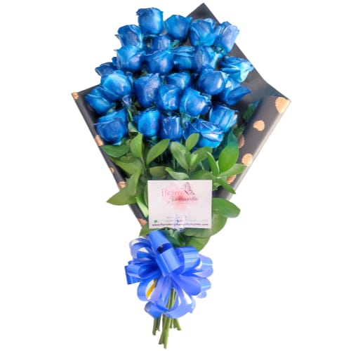 Bouquet de rosas azules