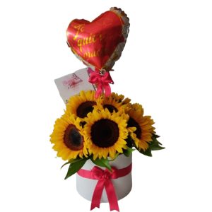 Cilindro de girasoles-floristeria cali
