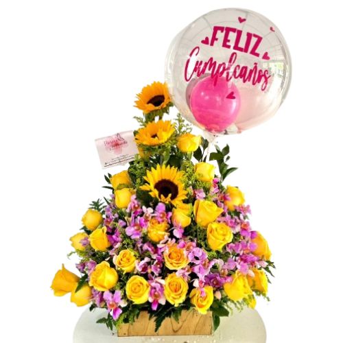 Arreglo floral en rosas amarillas Floristería cali