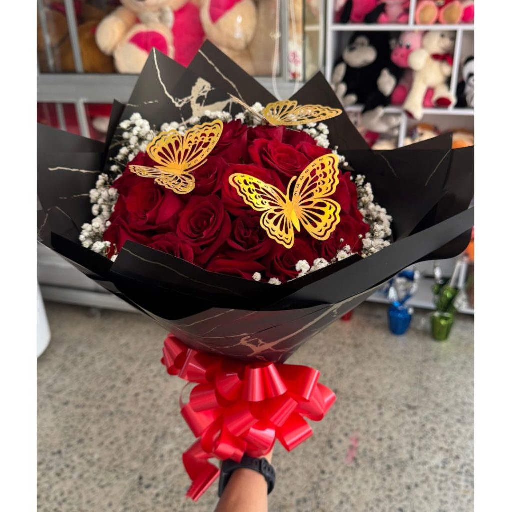 ramo buchon de rosas y chocolates floristerias cali