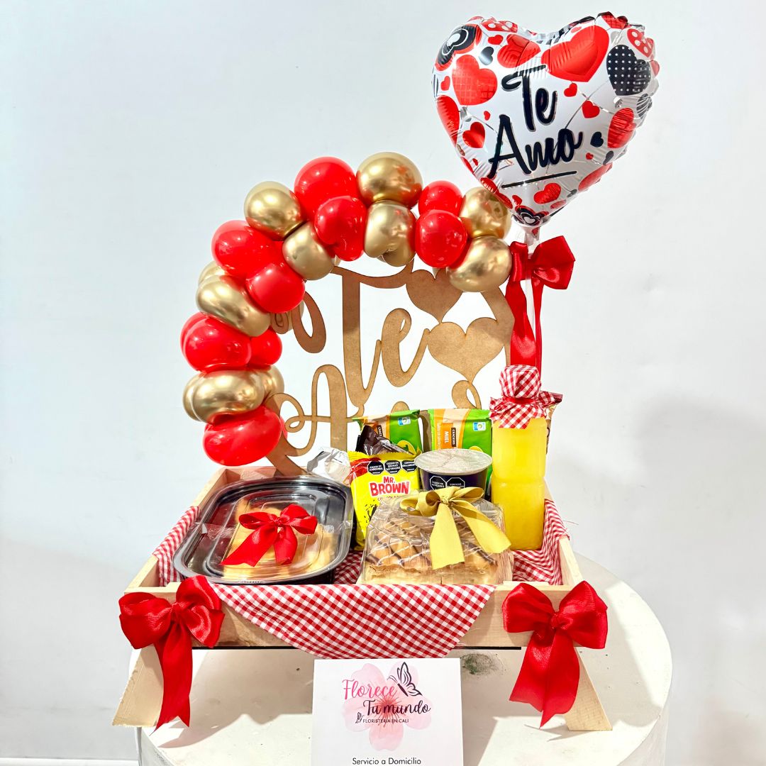 Desayuno sorpresa Te amo- Floristeria en cali