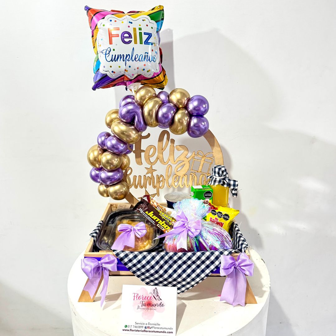 Desayuno sorpresa cumple- Floristeria cali