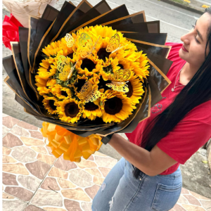 Ramos buchón de girasoles - floristeria cali