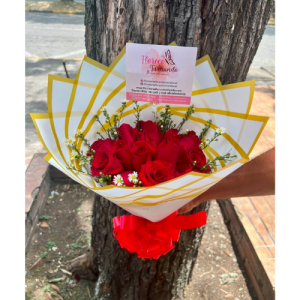 Bouquet de 12 rosas rojas -florister铆a Cali